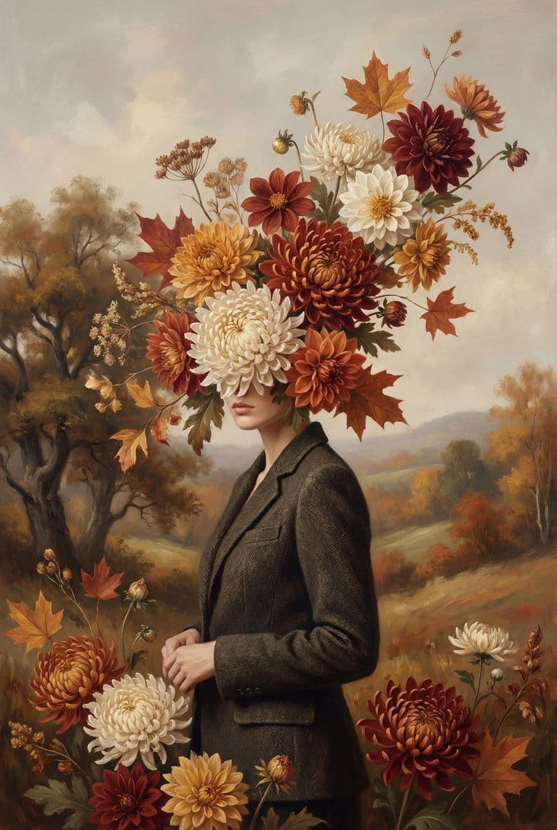 Tranh treo tường phong cảnh mùa thu cổ điển trang trí phòng khách sang trọng