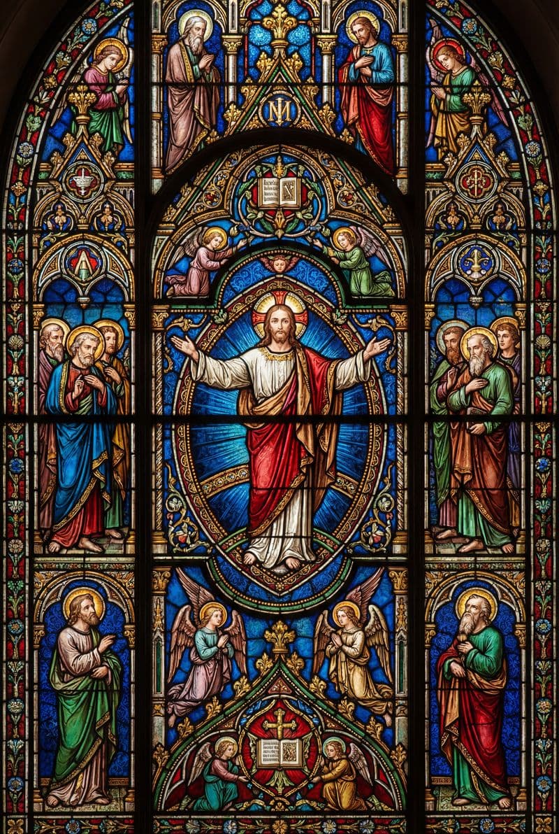 Tranh treo tường nghệ thuật tôn giáo trang trí không gian phòng khách và phòng thờ trang nghiêm