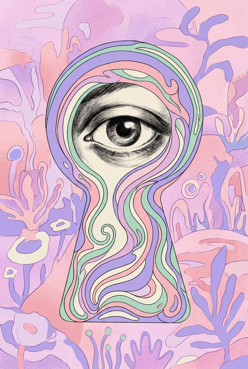 Tranh treo tường nghệ thuật Tò mò trang trí phòng khách sang trọng và tinh tế