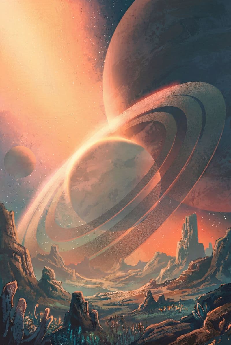 Tranh canvas các hành tinh trên bầu trời vũ trụ trang trí phòng làm việc tinh tế