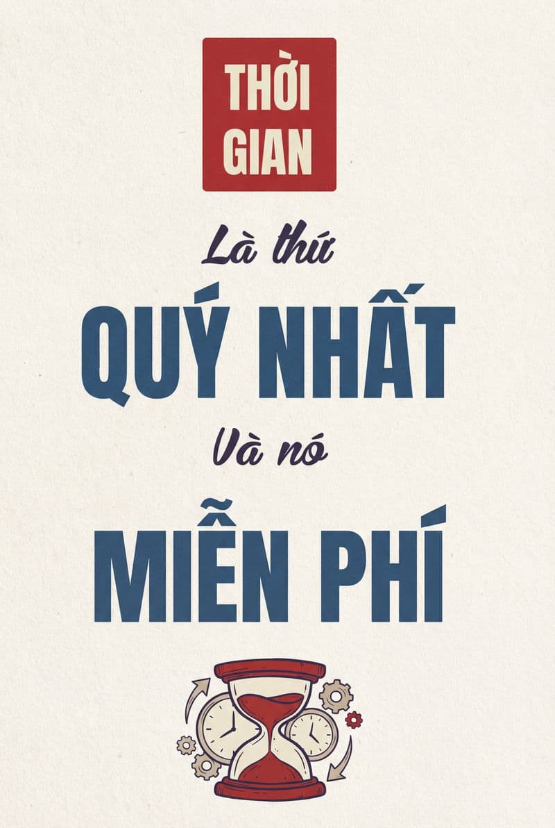 Tranh canvas chữ viết tay nghệ thuật thông điệp quý trọng thời gian màu sắc trang nhã truyền cảm hứng mạnh mẽ cho không gian văn phòng.