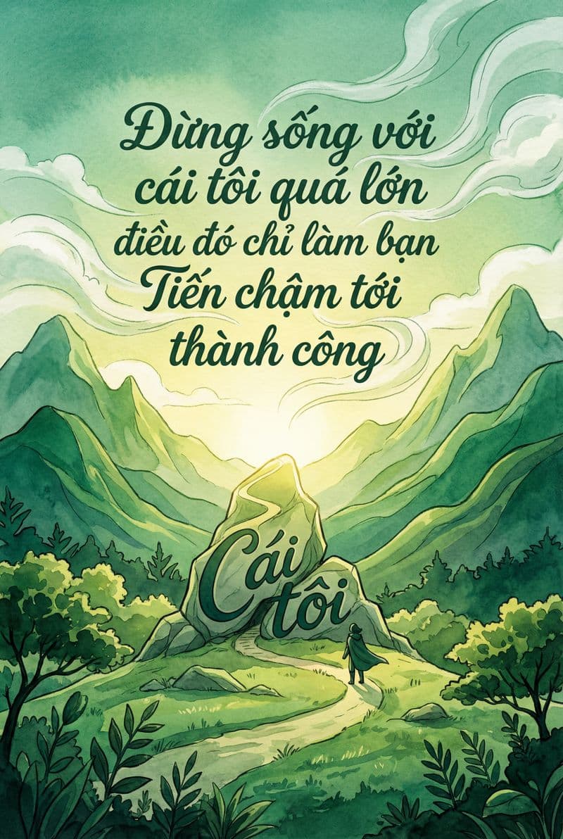 Tranh canvas tạo động lực với hình ảnh ẩn dụ và typography nghệ thuật màu sắc trầm ấm tạo cảm hứng khiêm nhường cho không gian phòng làm việc.