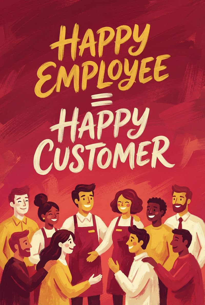 Tranh canvas hình mẫu nhân viên hạnh phúc màu sắc trang nhã truyền cảm hứng cho không gian làm việc hiện đại