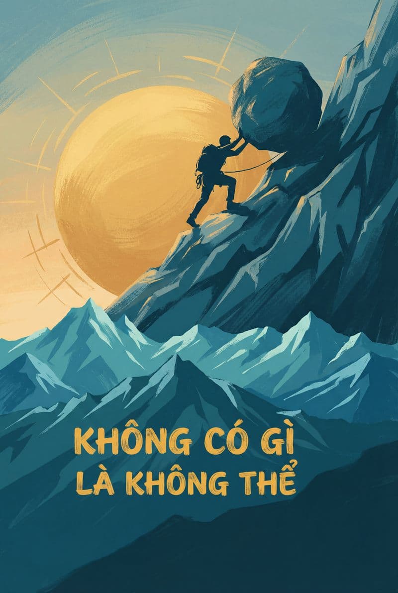 Tranh canvas động lực chữ Nothing is impossible phong cách nghệ thuật tinh tế màu sắc truyền cảm hứng cho văn phòng làm việc hiện đại