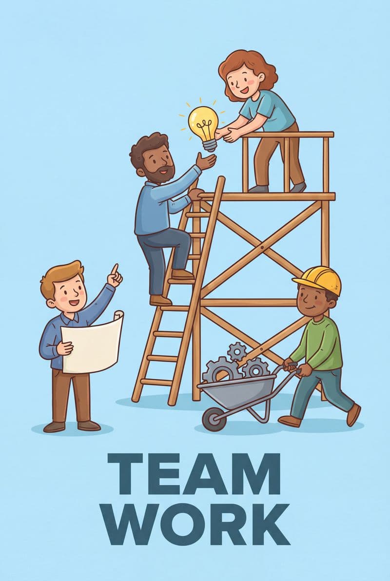 Tranh động lực Teamwork phong cách nghệ thuật đương đại, hình ảnh nhóm người gắn kết với màu sắc hiện đại truyền cảm hứng, trang trí phòng họp công ty.