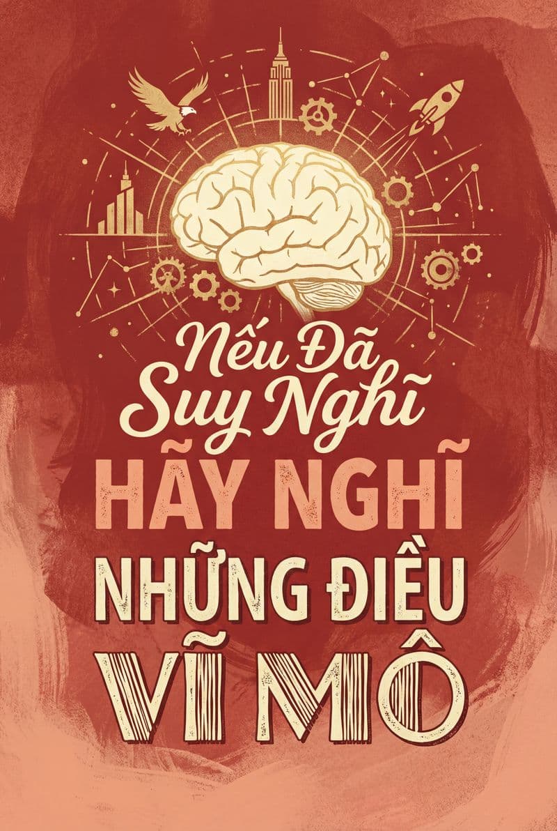 Tranh động lực chữ nghệ thuật Think Big phong cách tối giản màu sắc trầm ấm đầy quyết tâm phù hợp treo phòng làm việc lãnh đạo.