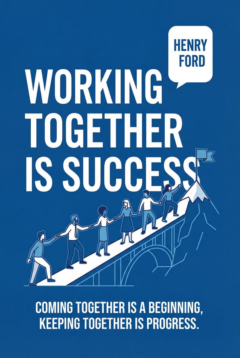 Tranh Động Lực Working Together Is Success - Khơi Nguồn Sức Mạnh Đội Ngũ