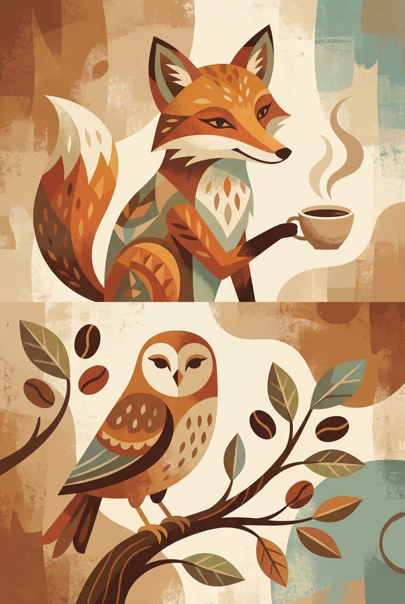 Tranh treo tường động vật nghệ thuật trang trí quán cà phê và phòng làm việc hiện đại