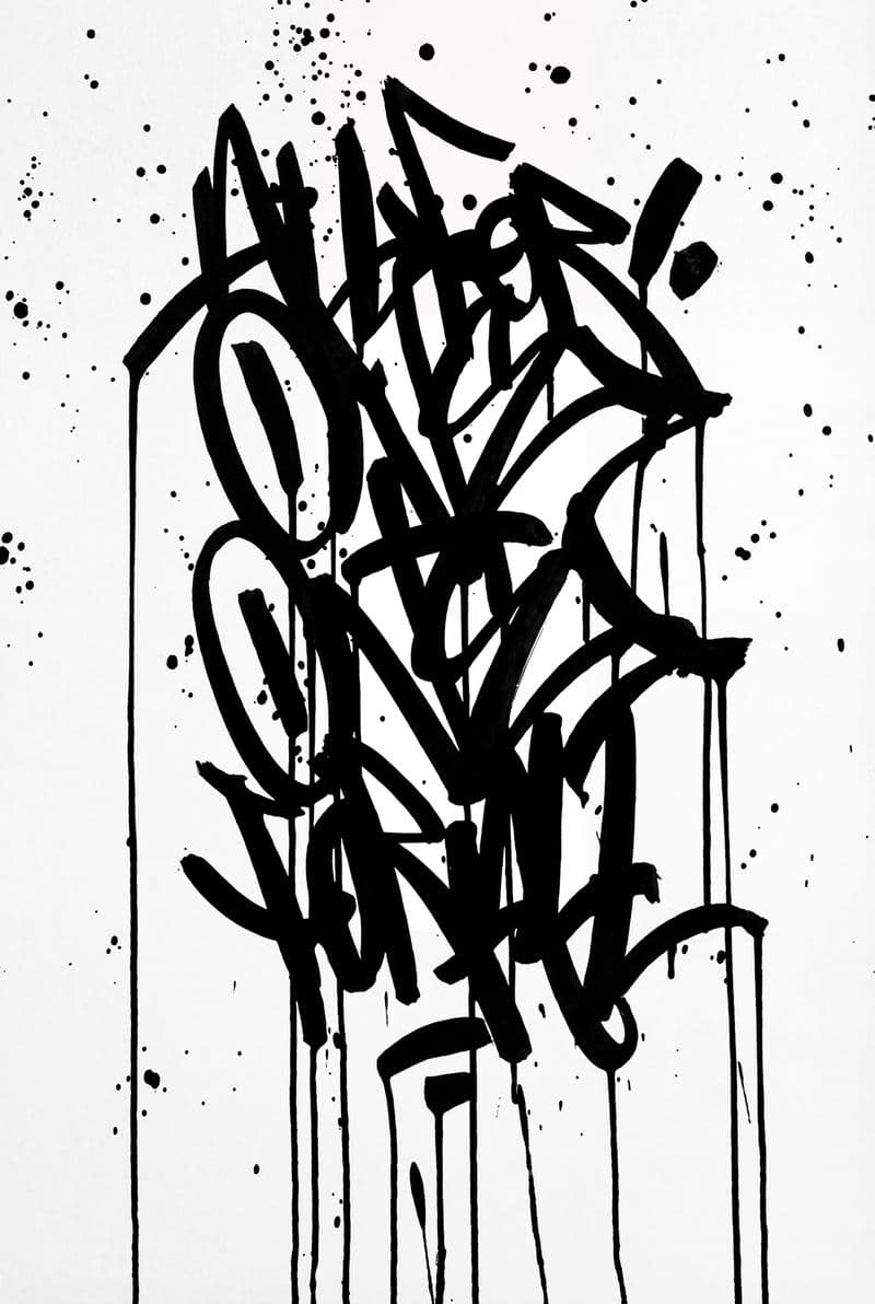 Tranh nghệ thuật đường phố chủ đề Một vì tất cả với nét vẽ graffiti hiện đại đầy năng lượng tích cực phù hợp trang trí văn phòng sáng tạo