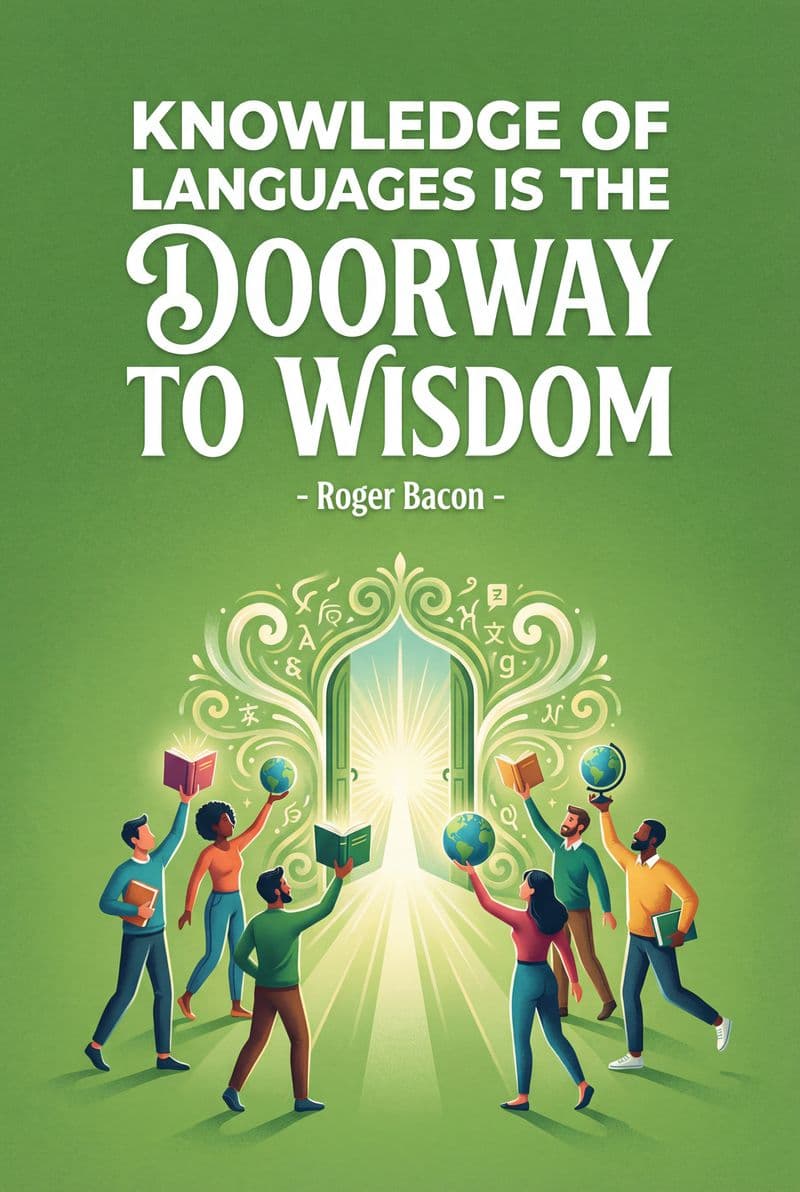 Tranh canvas chữ nghệ thuật Knowledge of Languages phong cách thủ công tinh tế với tông màu trầm ấm sang trọng cho phòng làm việc.