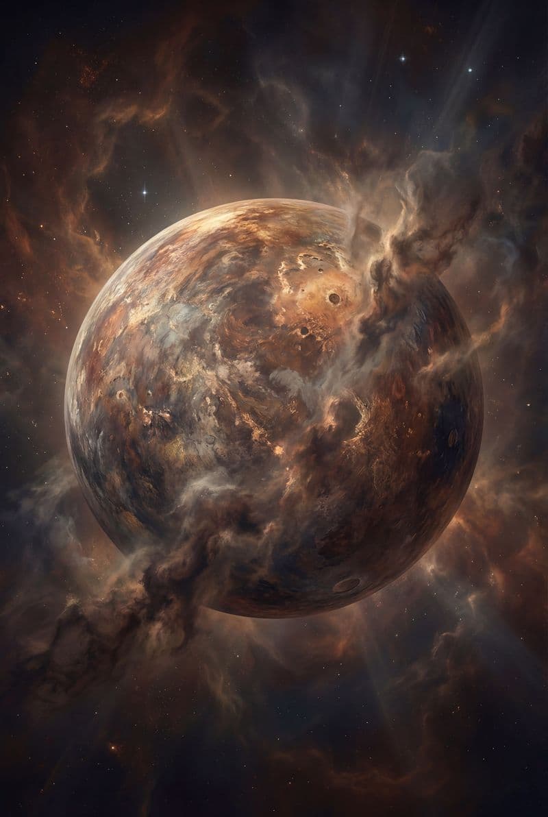 Tranh canvas hành tinh Sao Thủy huyền ảo trang trí không gian phòng khách hiện đại