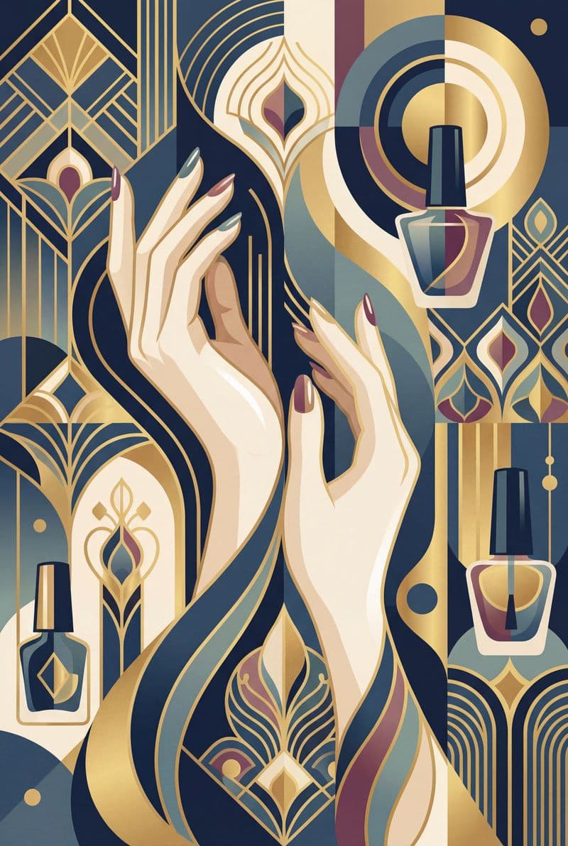 Tranh canvas nghệ thuật làm móng phong cách sang trọng trang trí không gian spa