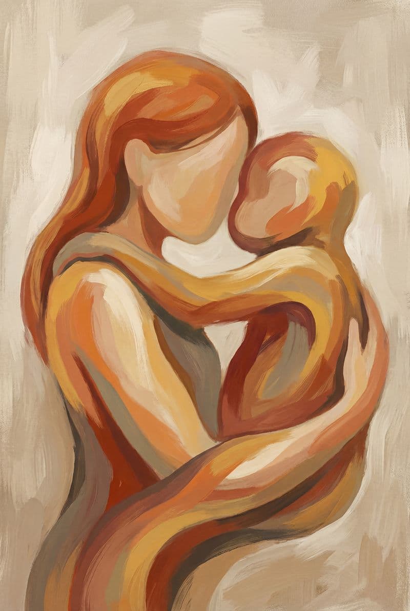 Tranh treo tường trừu tượng những người bạn đặc biệt trang trí phòng khách hiện đại và tinh tế